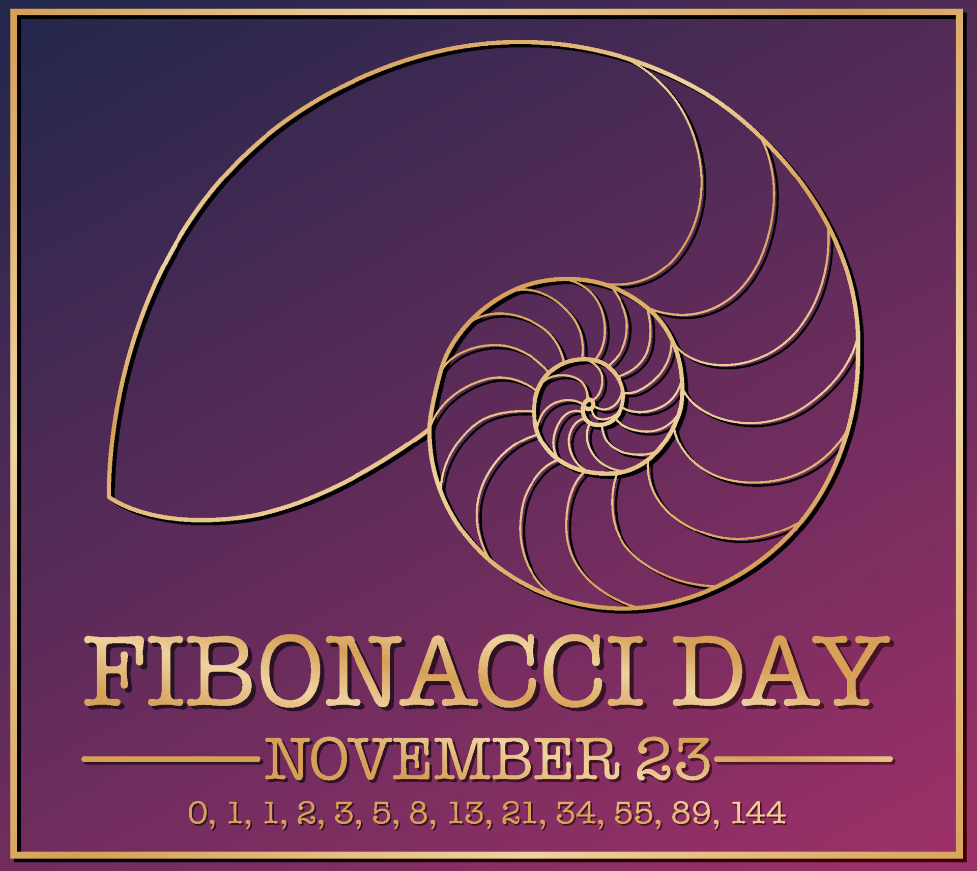 Fibonacci day poster design 13092569 Vector Art at Vecteezy