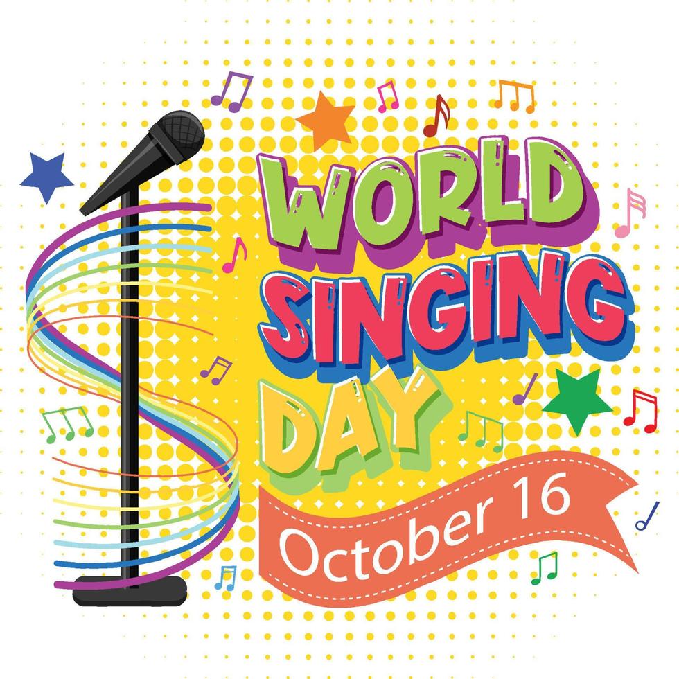 World Singing Day Banner Design vector