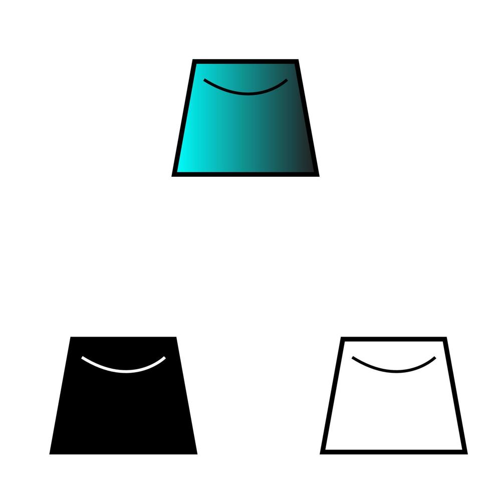 simple design illustrator bag image icon, can be used for social media websites and online stores vector