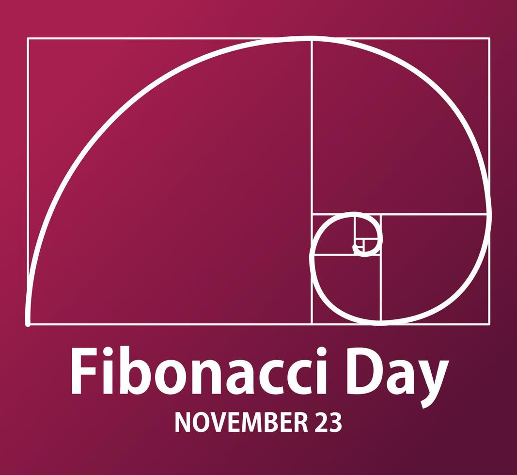 Fibonacci day poster design vector