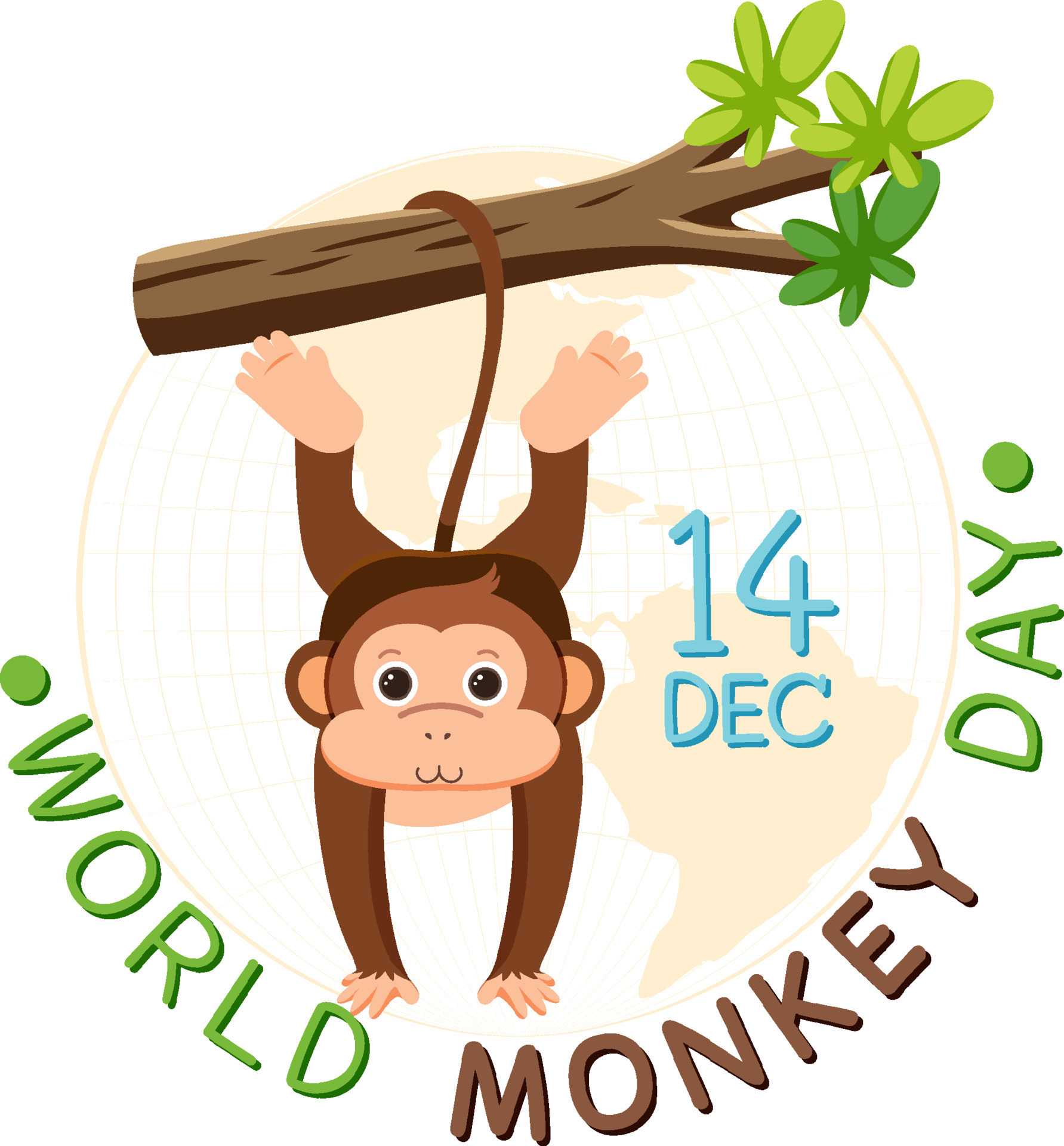 World monkey day poster design 13092621 Vector Art at Vecteezy
