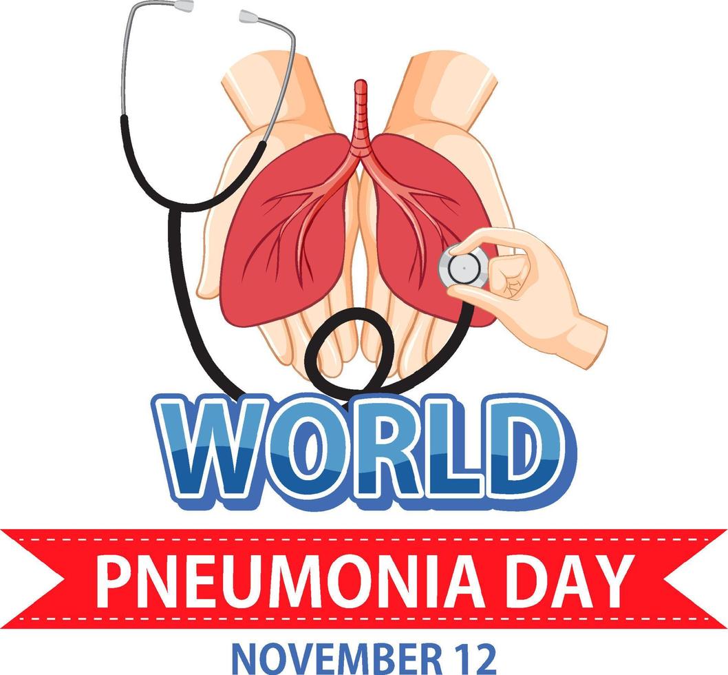 World Pneumonia Day Logo Design vector