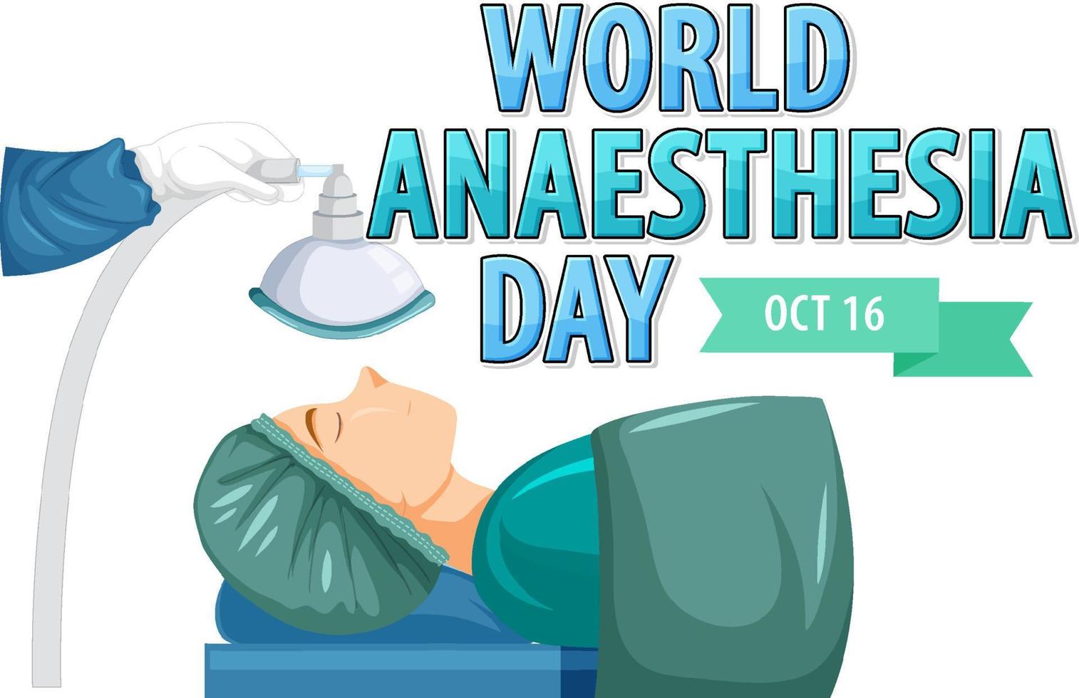 World Anaesthesia Day Logo Design vector