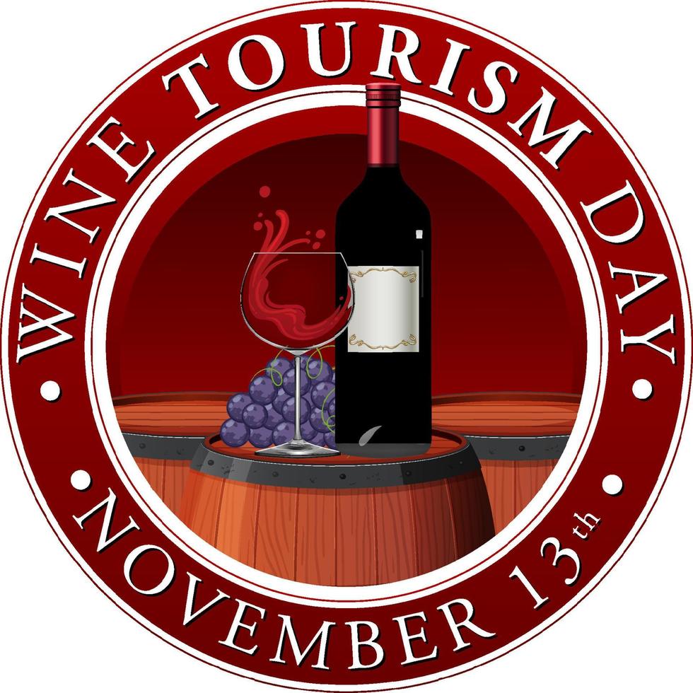 Wine Tourism Day Poster Template vector
