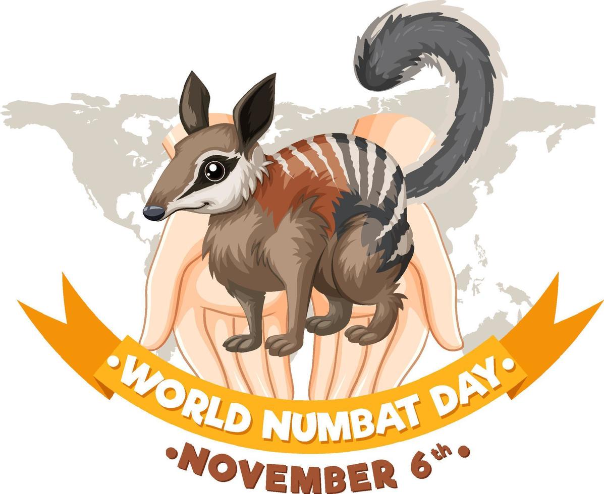 World Numbat Day Logo Concept vector