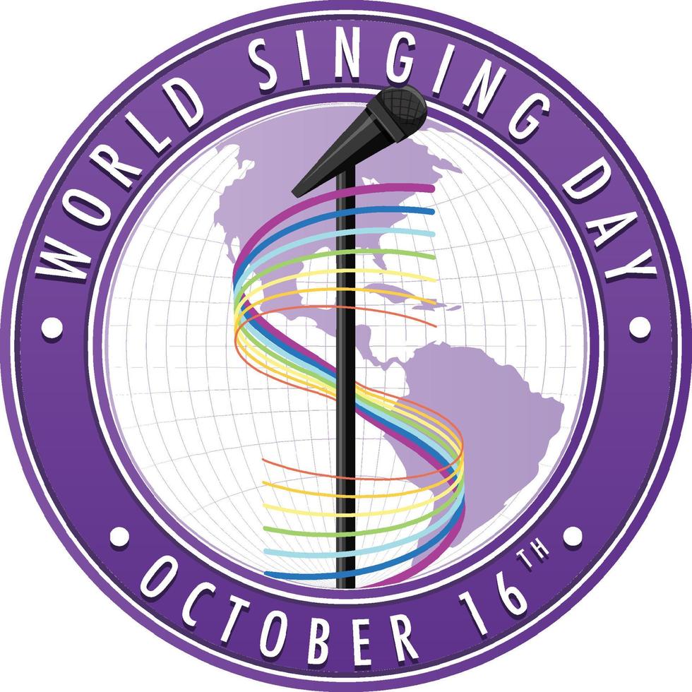 World Singing Day Poster Design vector