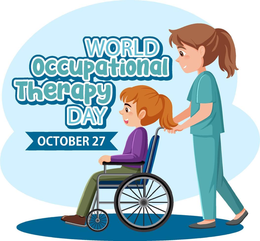 World Occupational Therapy Day Banner Design vector