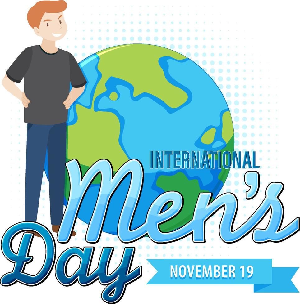 International Mens Day Poster Design vector