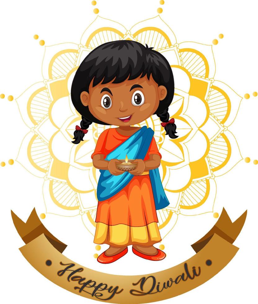 Happy Diwali Festival of Lights vector