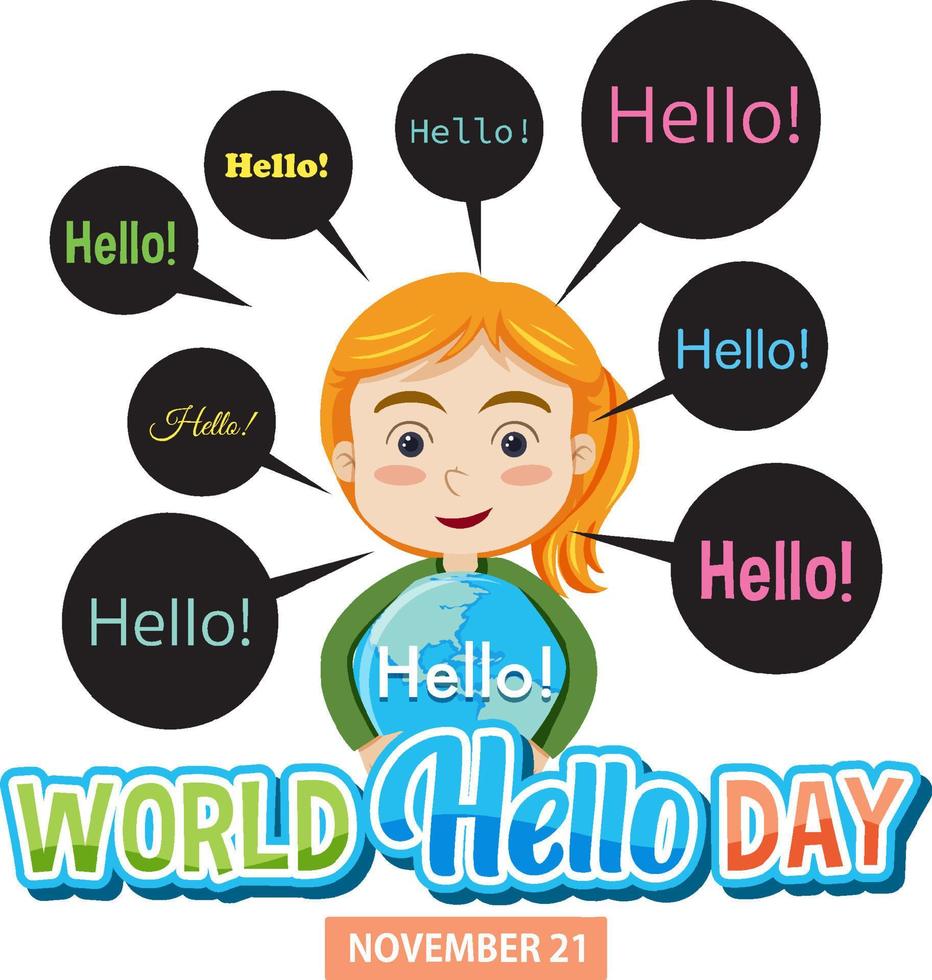 World hello day banner design 13092747 Vector Art at Vecteezy
