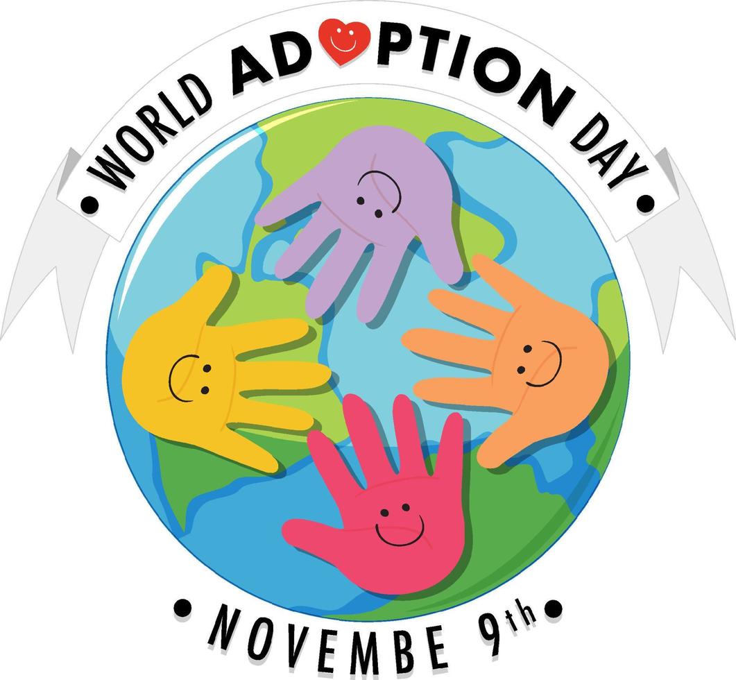 World Adoption Day Logo Design vector