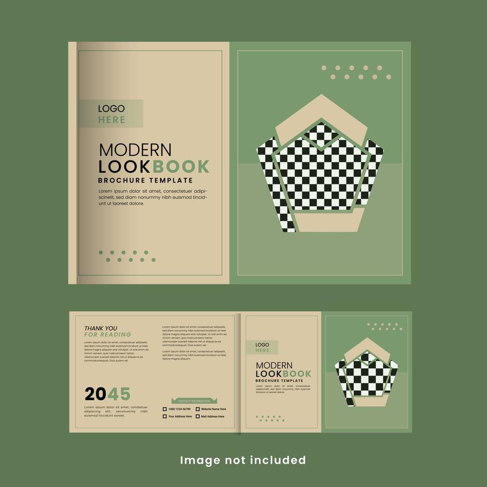 Print Corporate landscape brochure report and magazine cover set vector