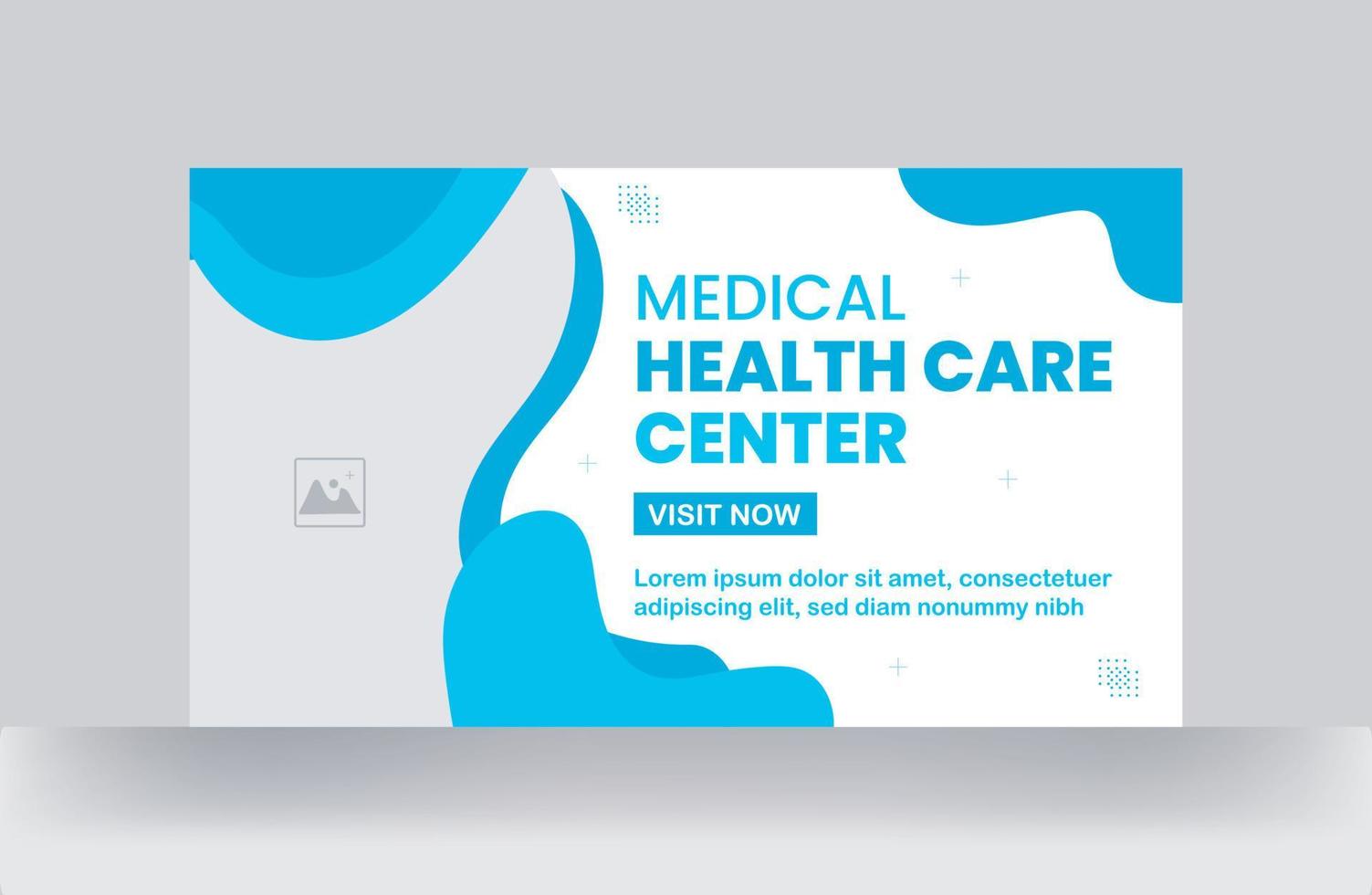 plantilla de diseño de banner web y atención médica en miniatura de portada médica vector