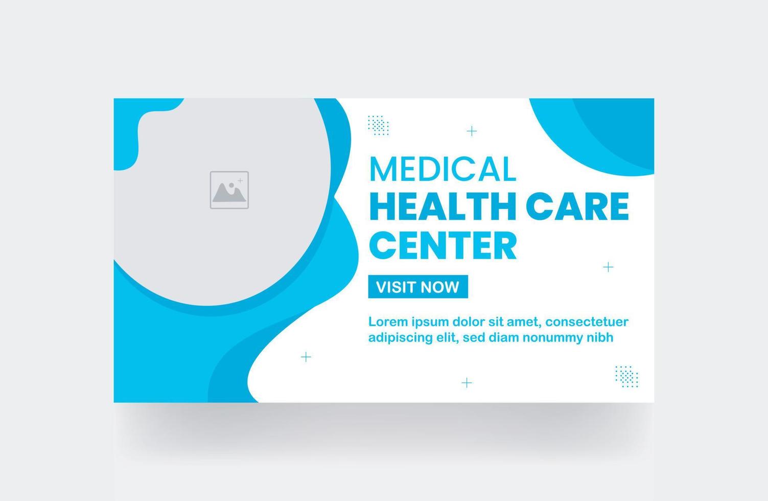 miniatura de atención médica y plantilla de diseño de banner web vector