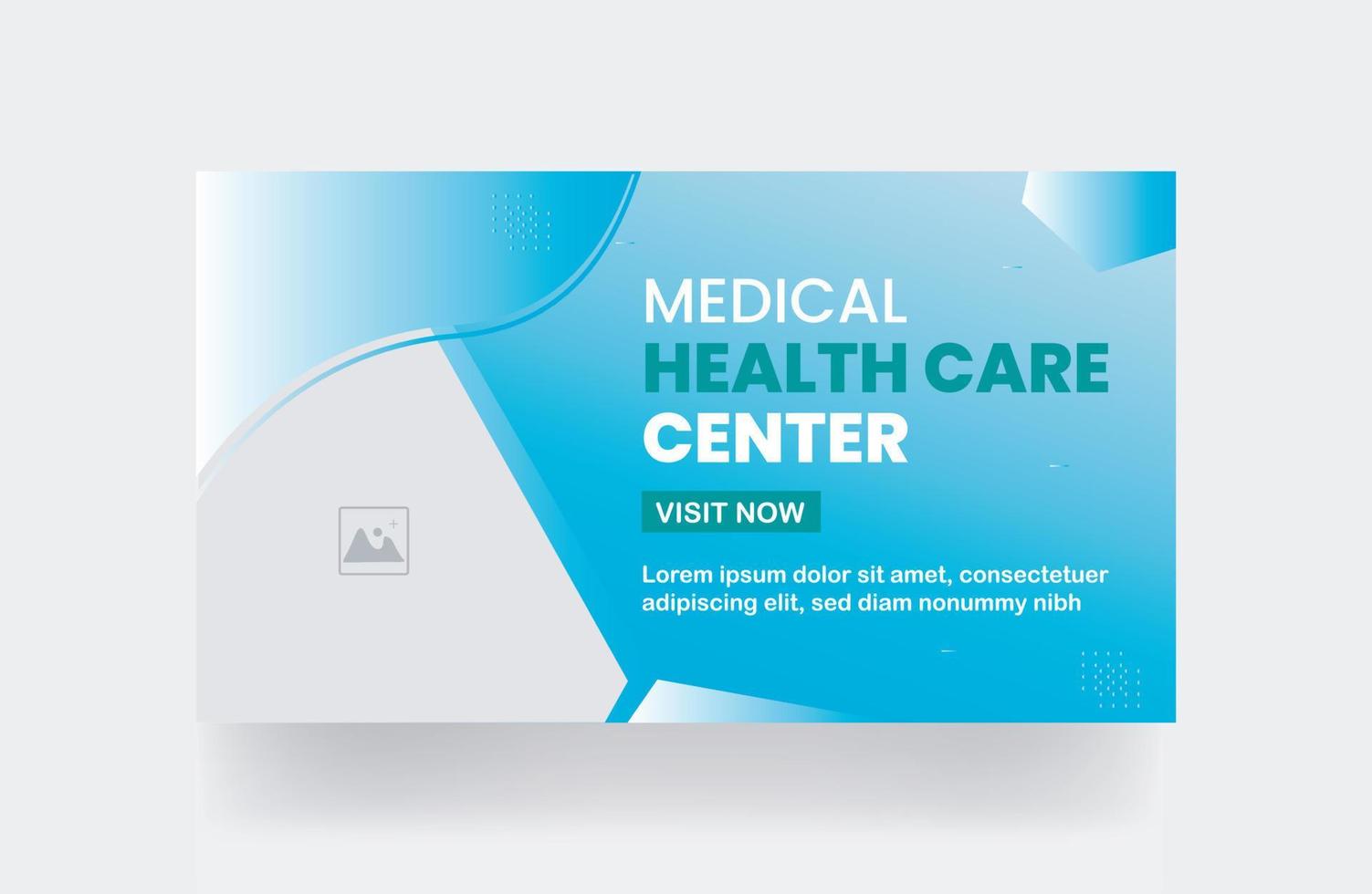 miniatura de atención médica y plantilla de banner web vector