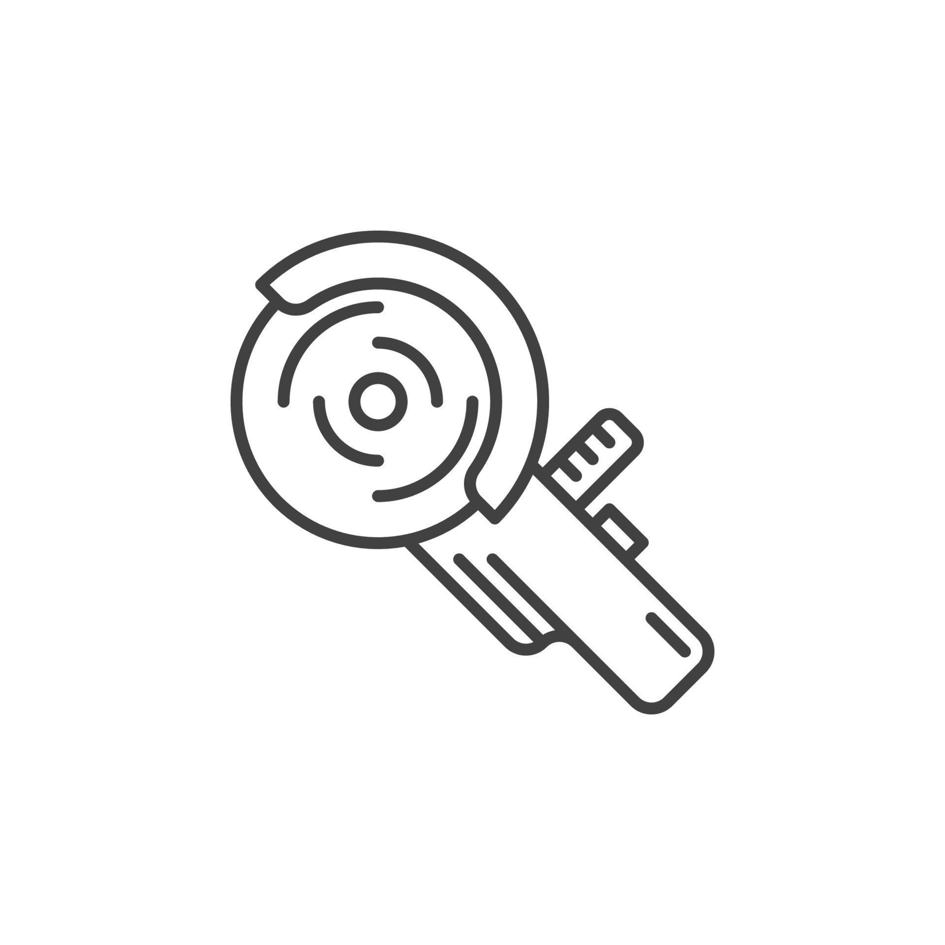 Angle grinder vector concept minimal icon in outline style 13093213