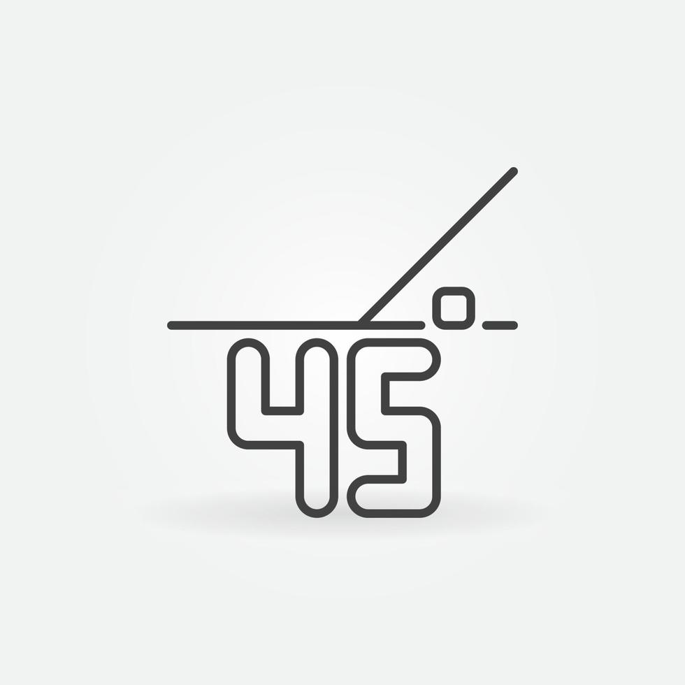 45-degrees linear vector icon or design element