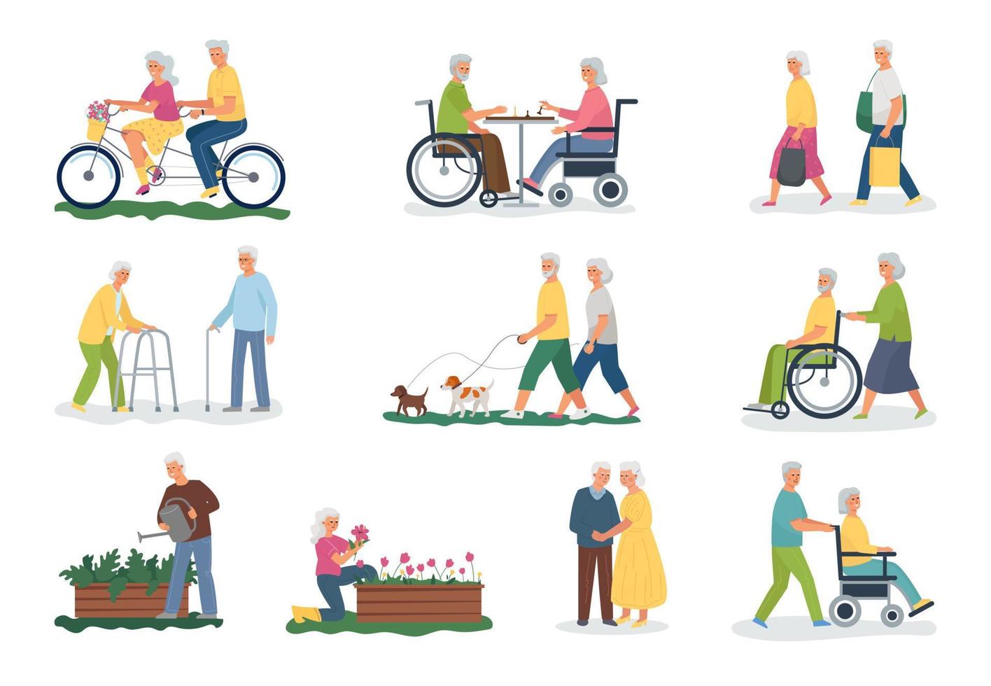 clipart helping elderly people