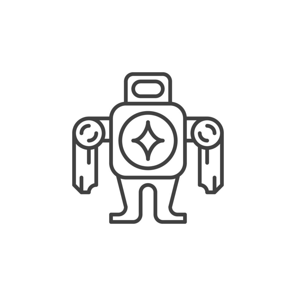 Robot vector concept minimal icon in outline style