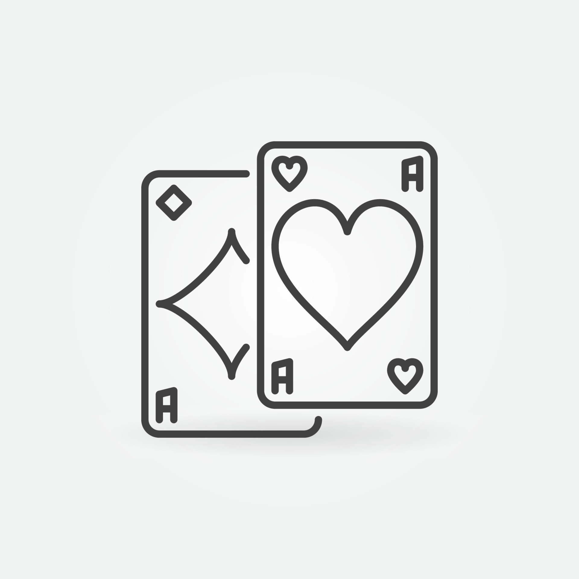 Vector Pair of Aces minimal concept line icon or logo 13093408 Vector