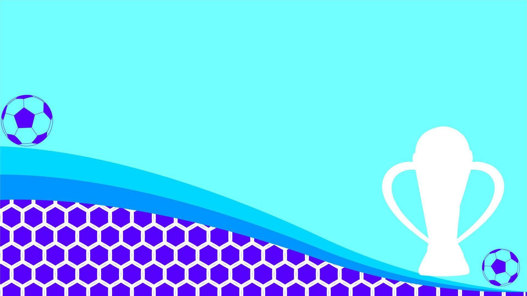 vector de diseño de plantilla de fútbol hexagonal de fondo azul