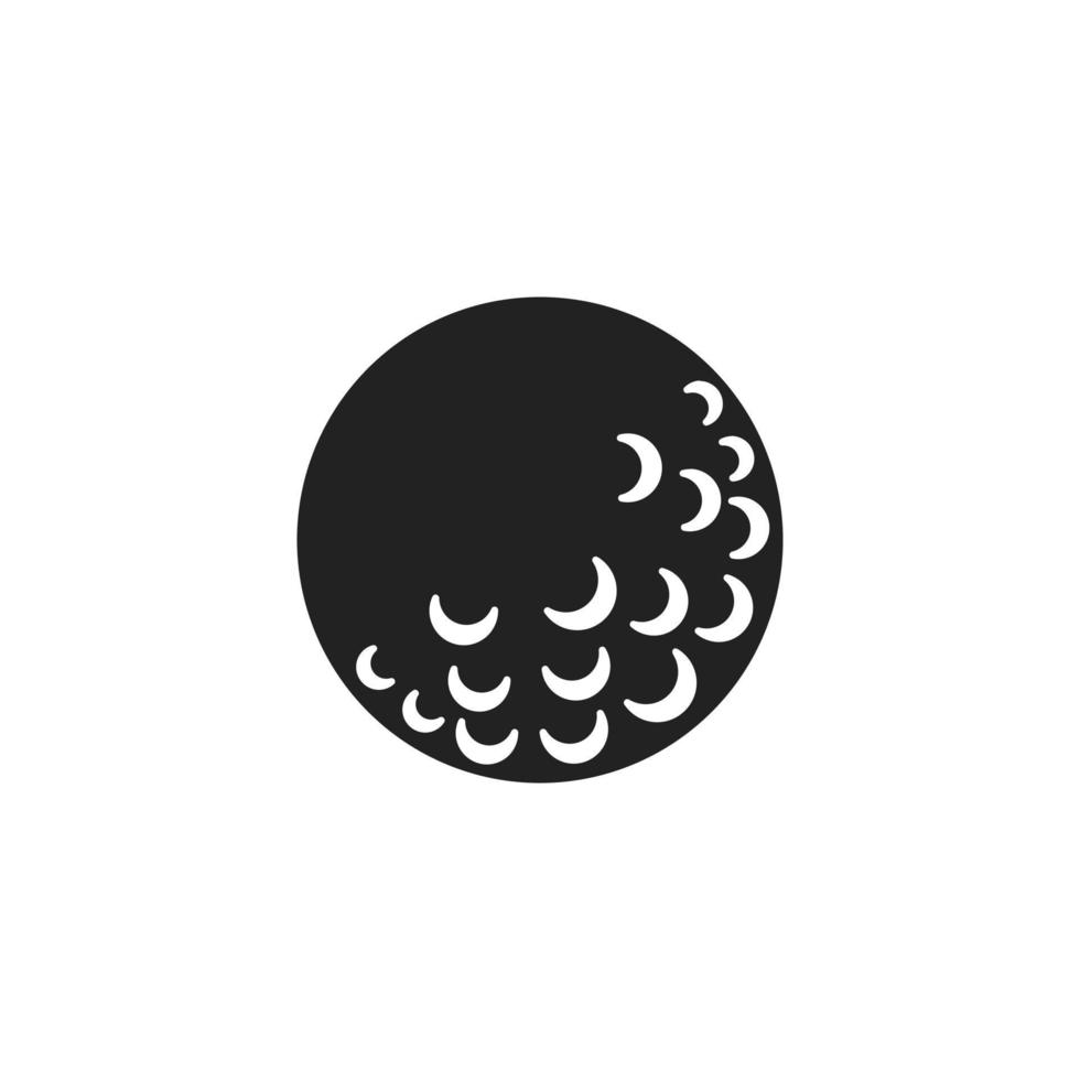 Black Golf Ball Icon Design vector