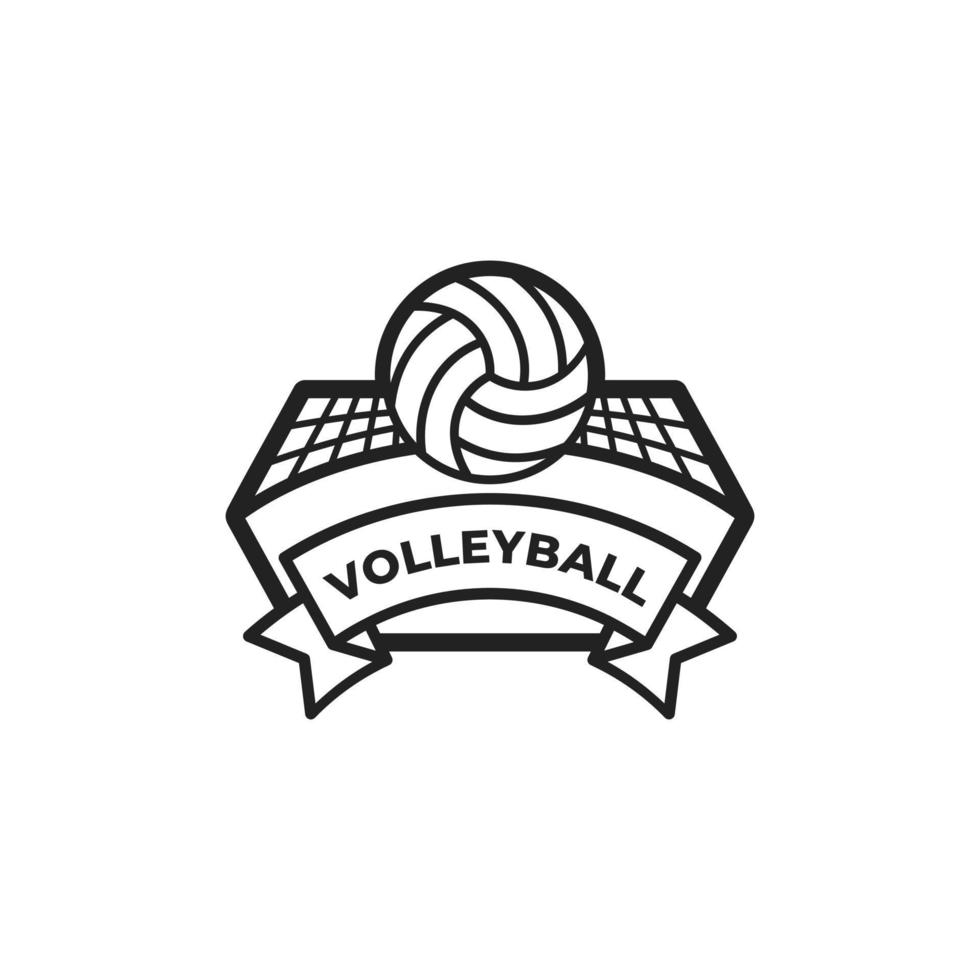 plantilla de diseño de logotipo de deporte de voleibol vector