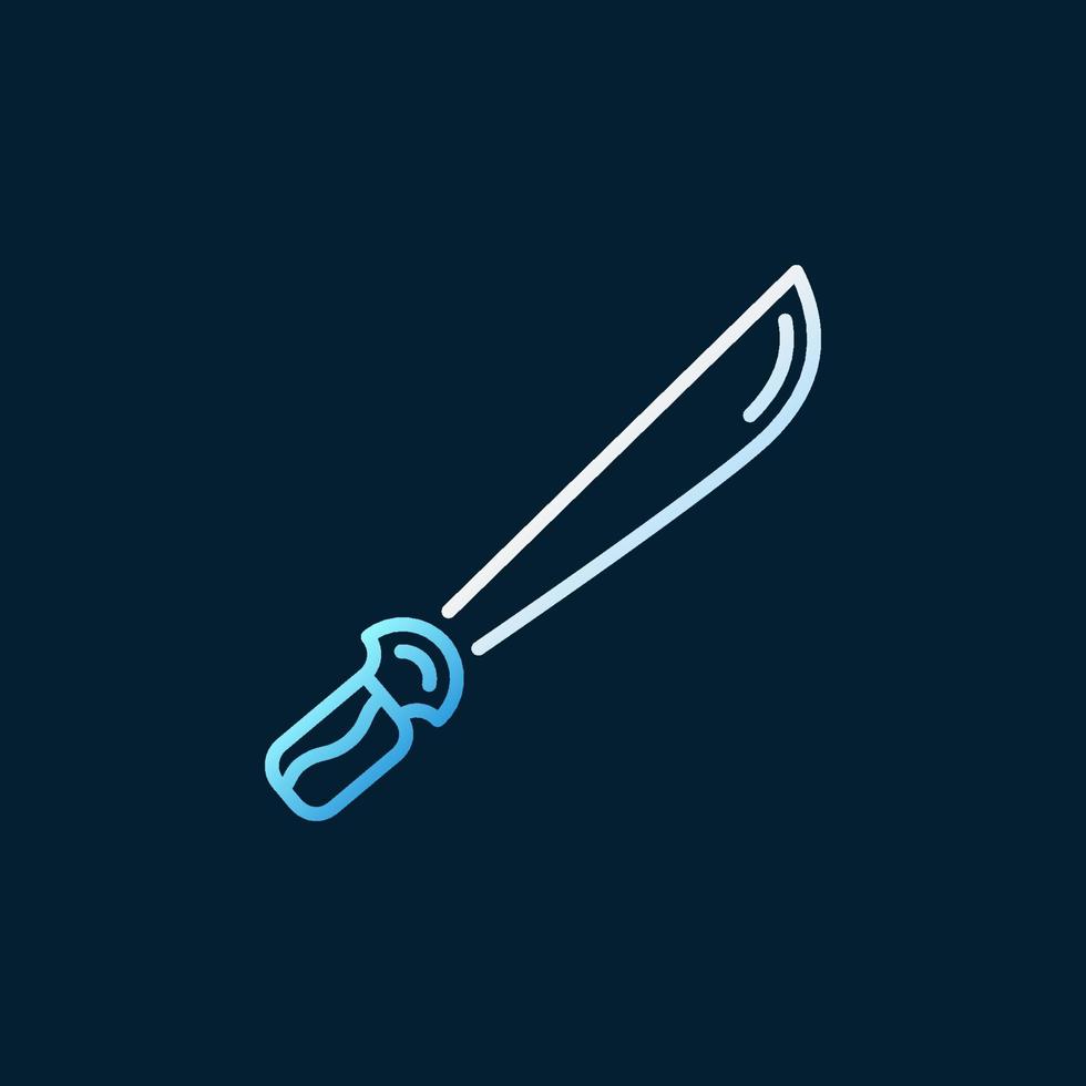 Old Saber vector concept colored icon in outline style