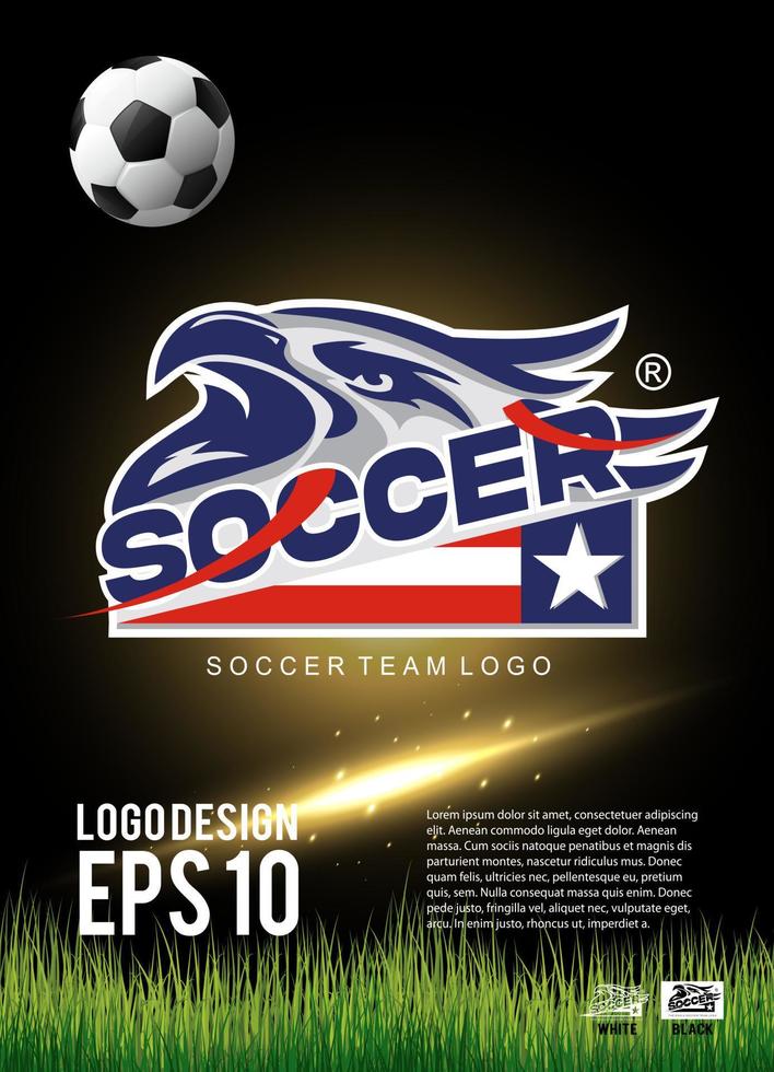 plantilla de logotipo deportivo de fútbol. ilustración de logotipo para equipo de fútbol vector