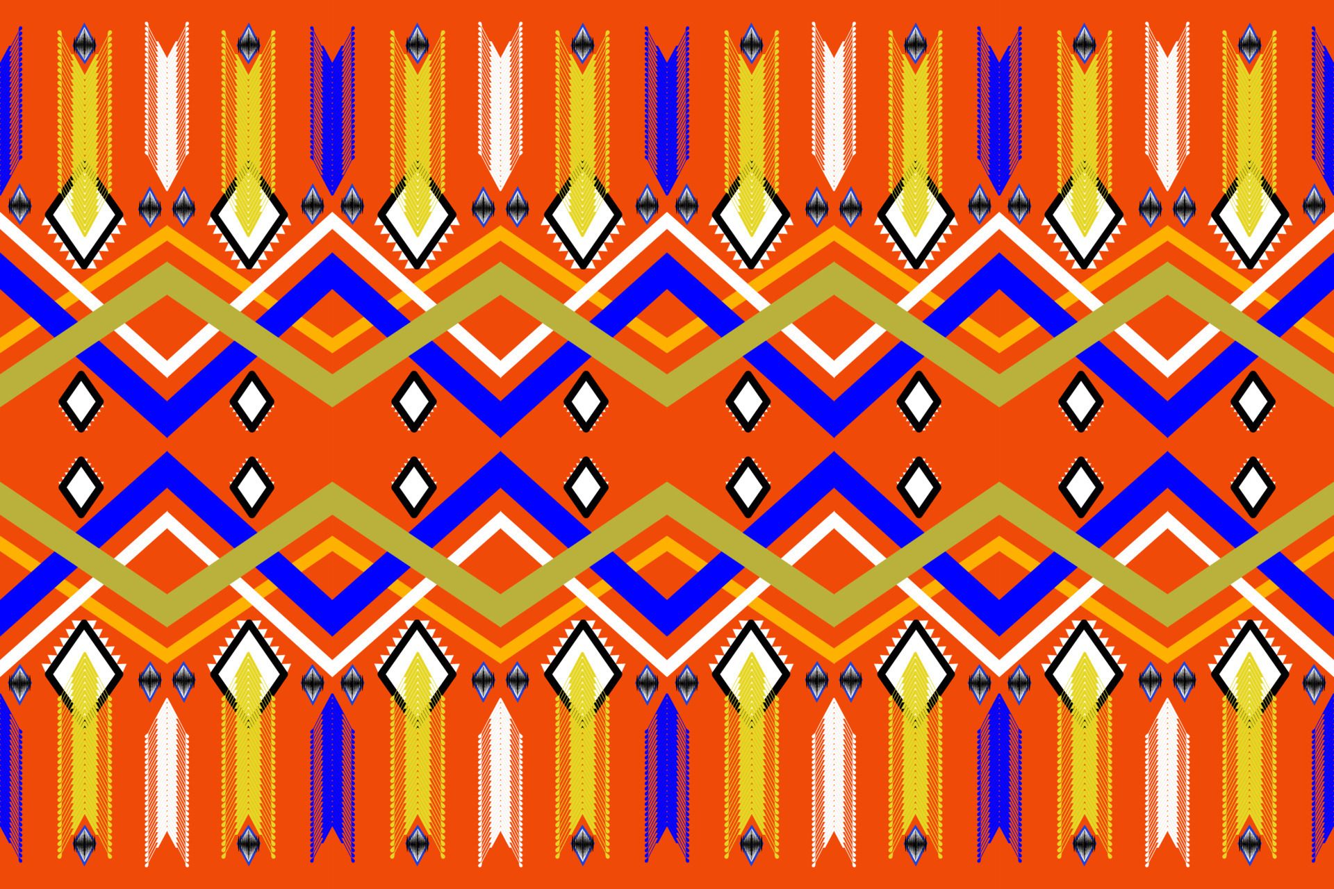 Traditional ethnic geometric fabric seamless pattern 13093639 Vector ...