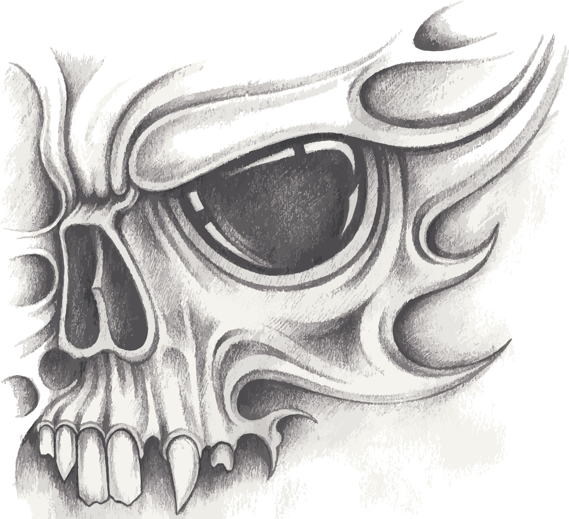 Skeleton Hand Drawing For Tattoo