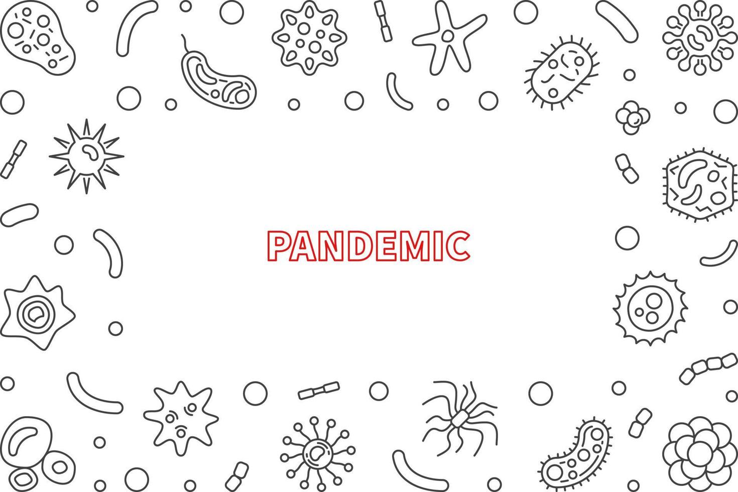 Pandemic vector concept minimal frame or illustration