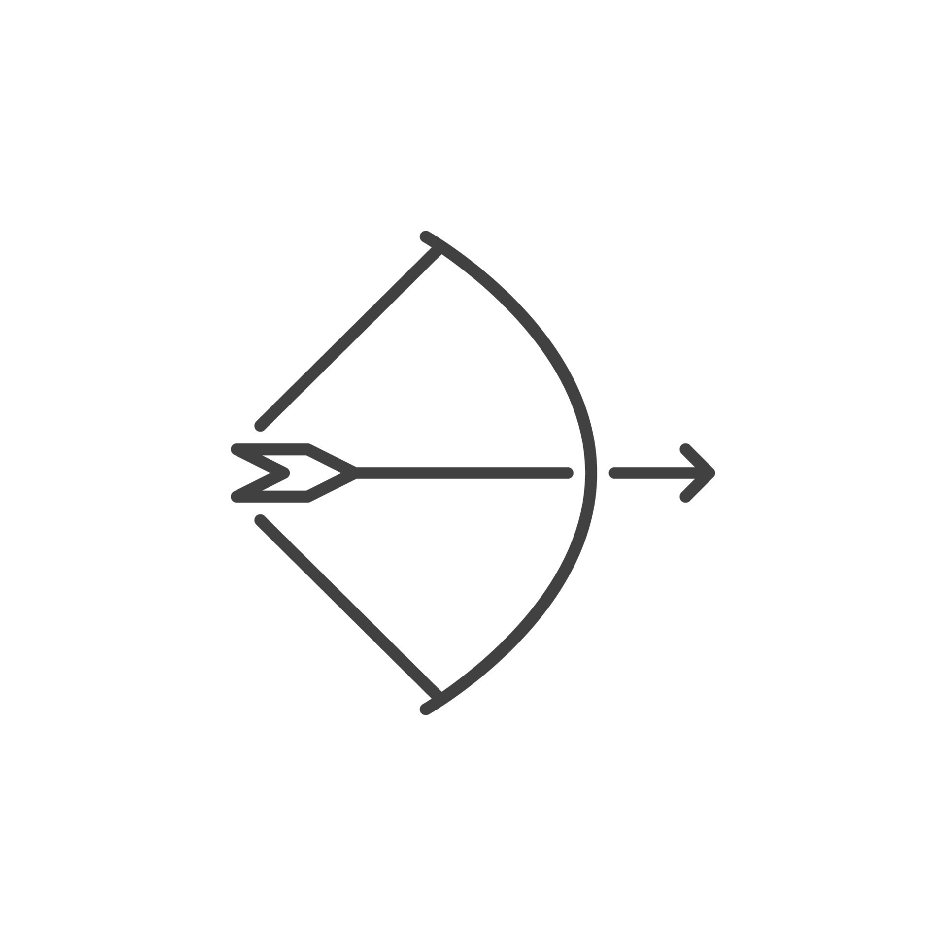 Bow with Arrow vector outline icon or design element 13093746 Vector