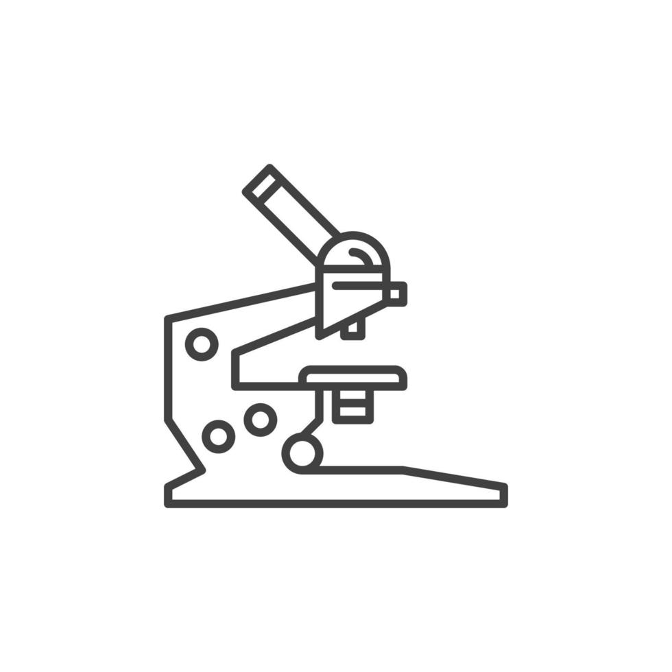 Microscope vector concept icon in thin line style