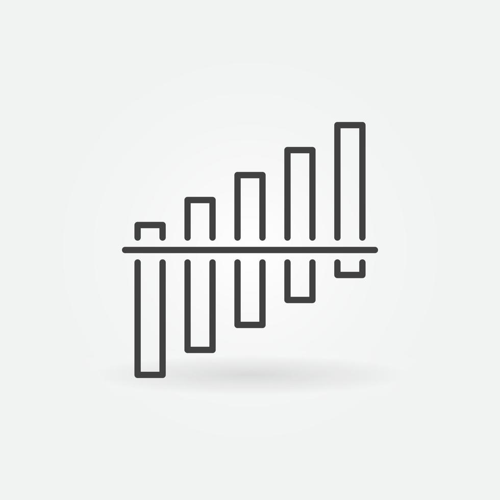 Bar Chart vector concept creative icon in outline style