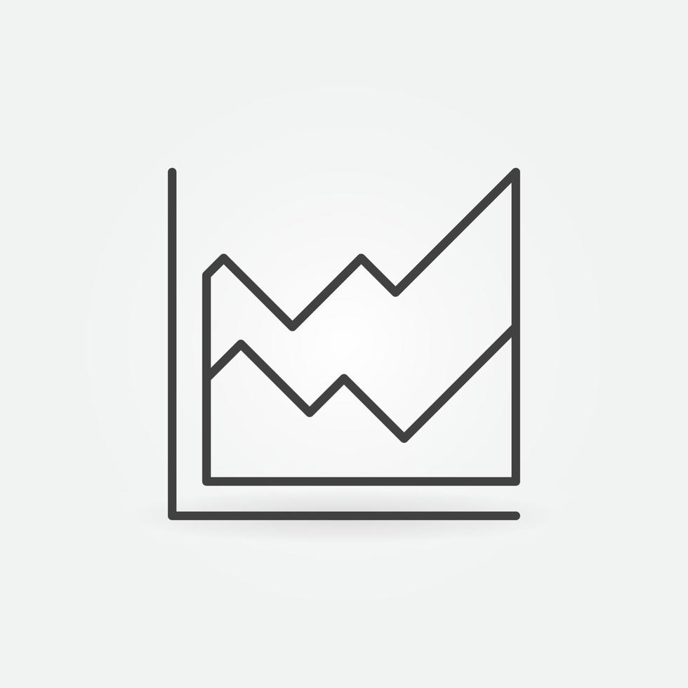 Area Chart vector thin line concept minimal icon