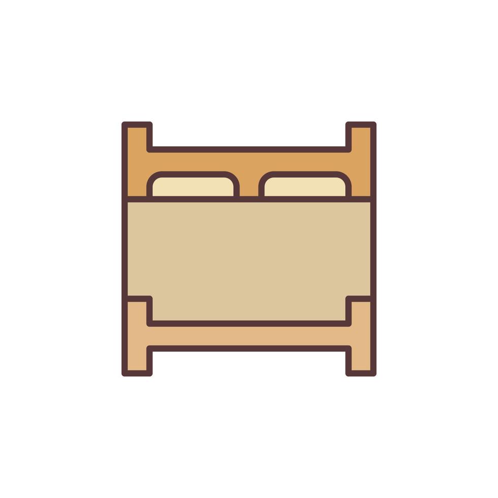 Super King Bed vector concept simple colored icon