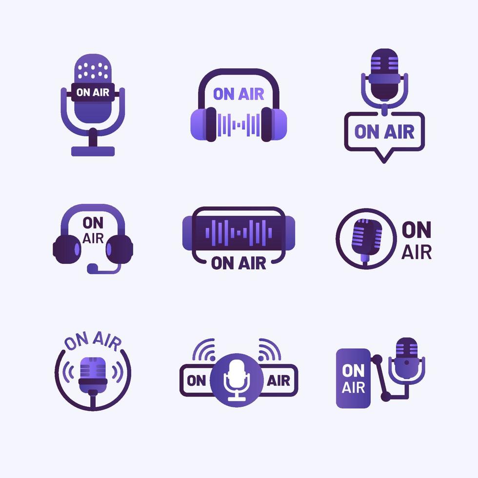 On Air Icon Set vector