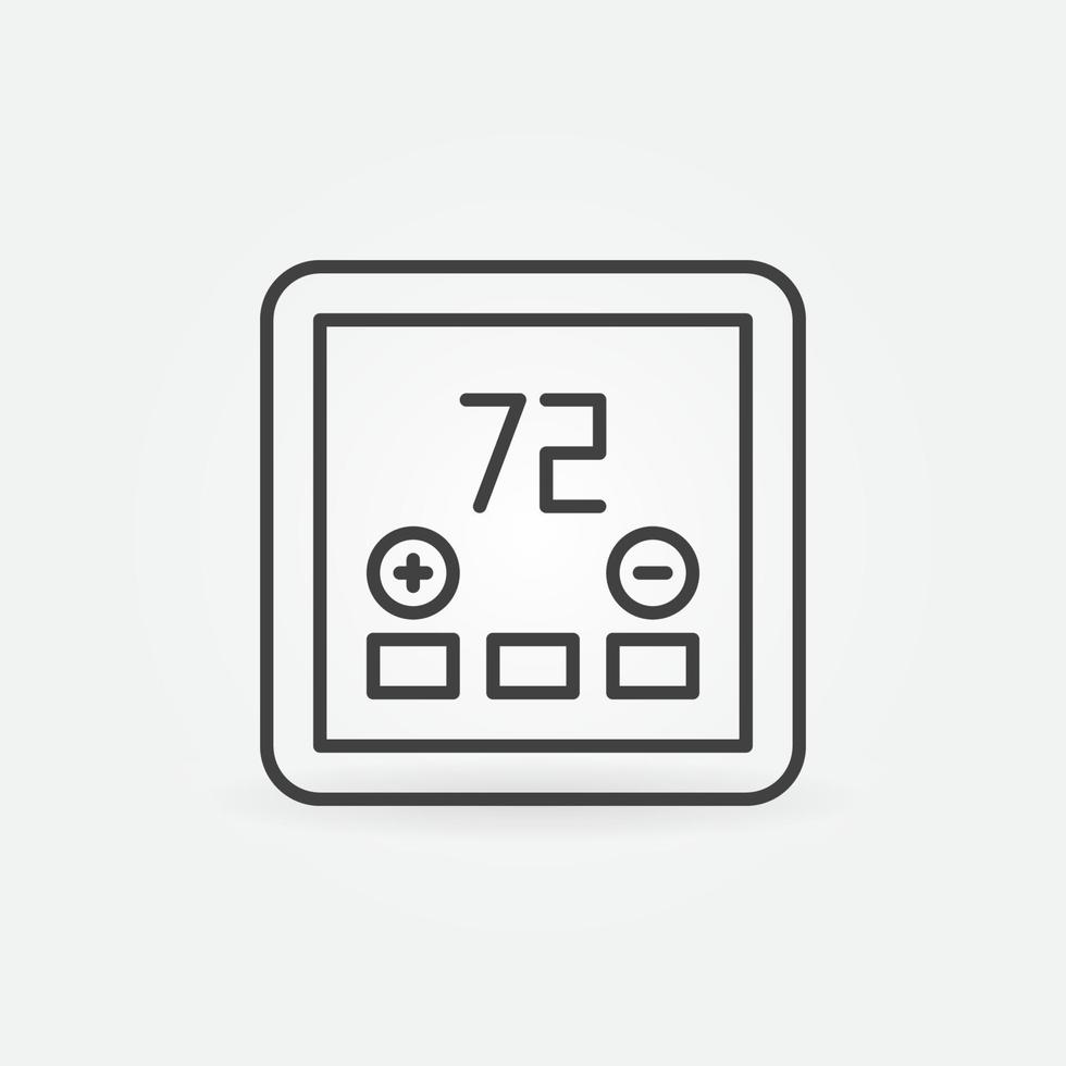 Digital Room Thermostat vector concept outline icon 13093984 Vector Art