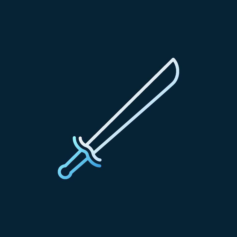 Old Sabre vector colorful outline icon on dark background