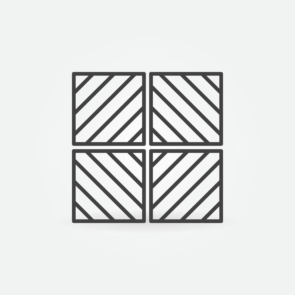 Tiles with Diagonal Texture vector concept line icon
