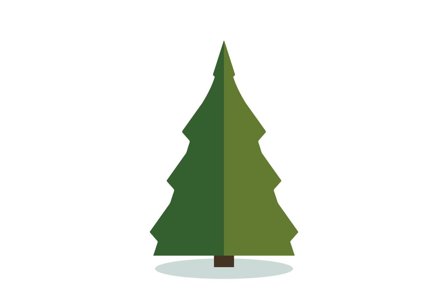Christmas tree vector icon. Modern style fir symbol in color for holiday decoration, gift card design.