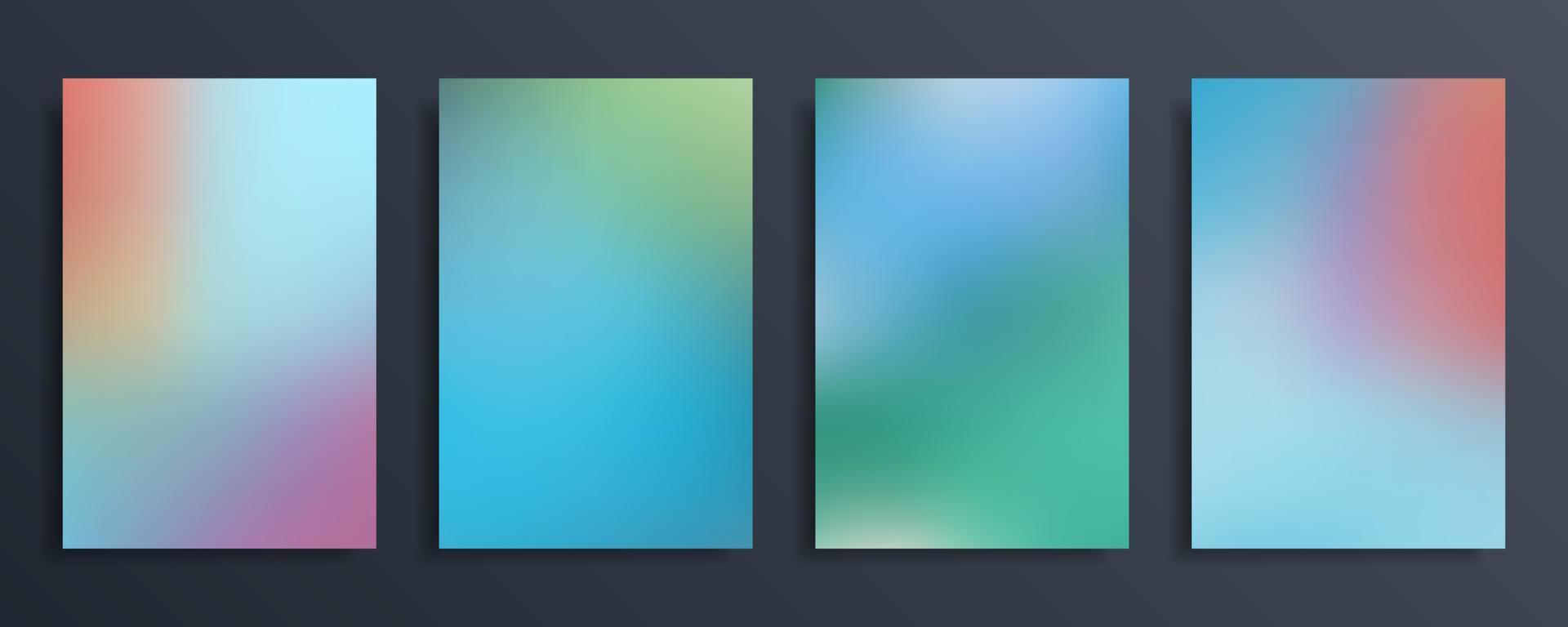establezca un fondo borroso degradado abstracto en colores vivos y brillantes. desenfoque de fondo de pantalla vectorial. vector