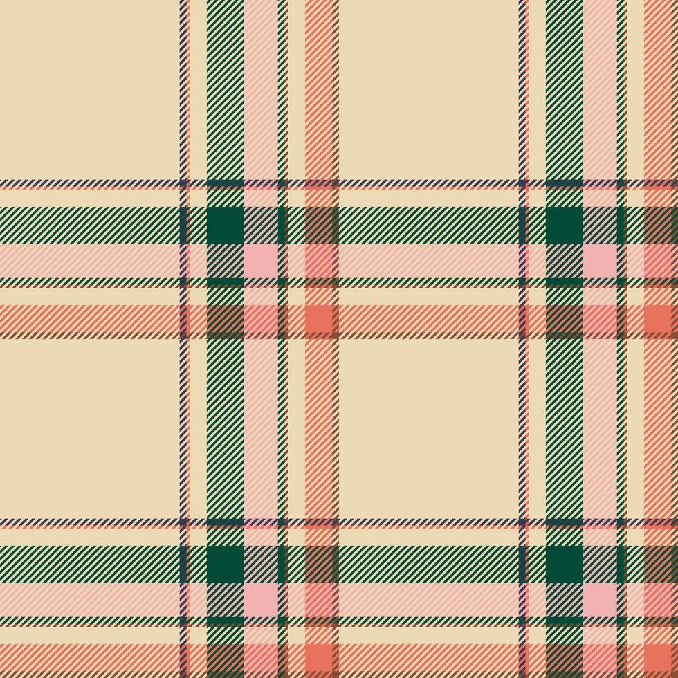 Plaid seamless pattern. Check fabric texture. Vector textile print.