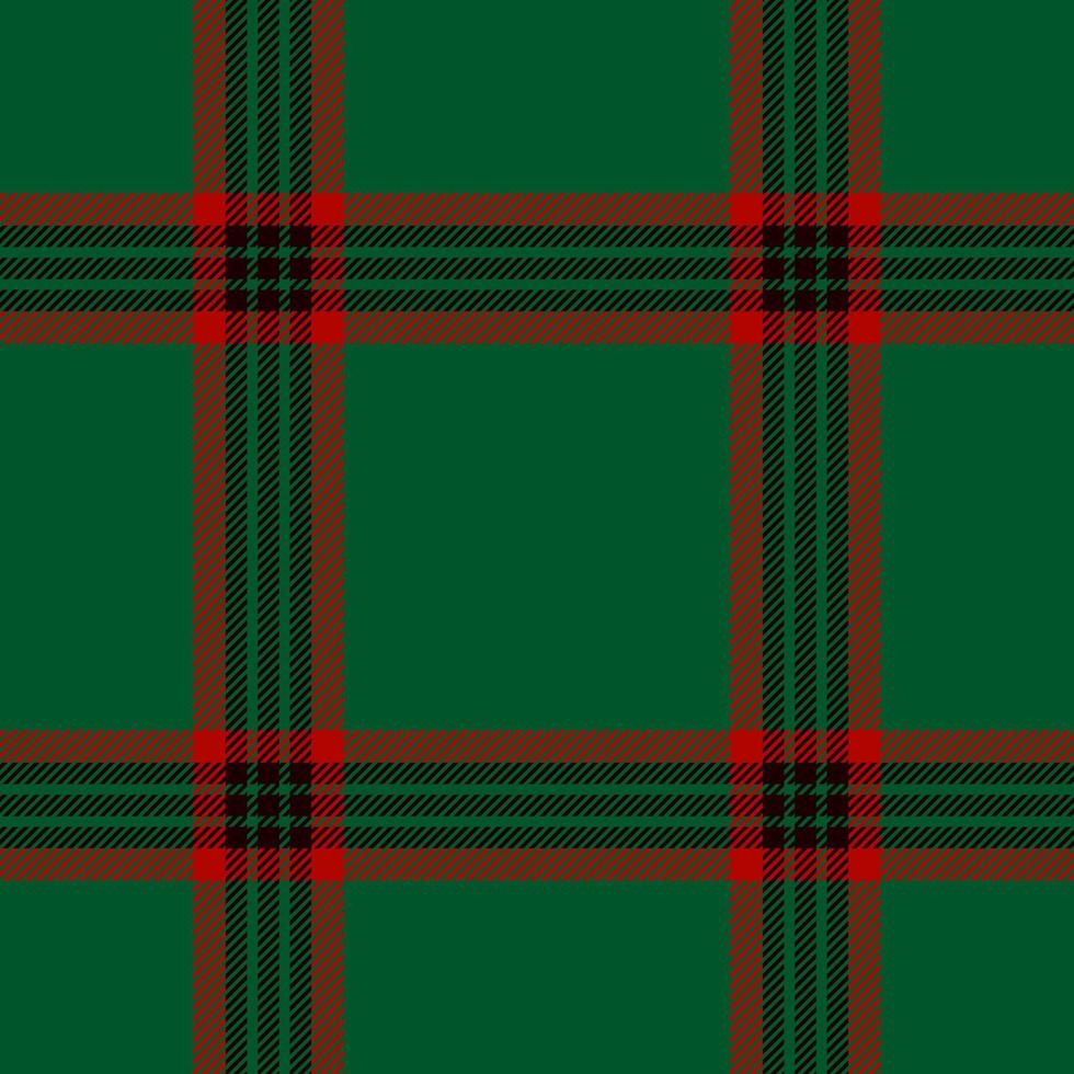 Plaid seamless pattern in green. Check fabric texture. Vector textile print.