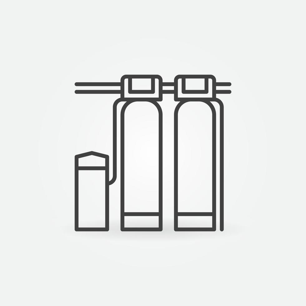 Deferrization of Water Station vector concept line icon