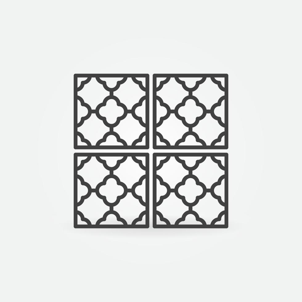 Floor or Wall Tiles outline vector concept icon