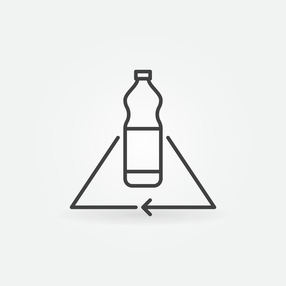 Recycle Plastic Bottle vector concept outline icon