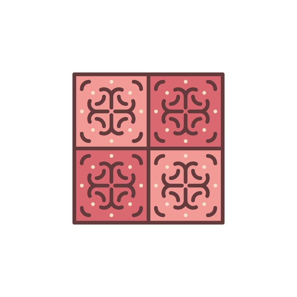 Tiles vector concept red creative icon