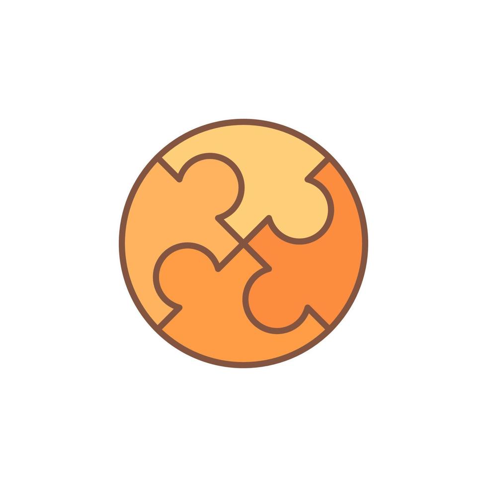 Circular Puzzle vector concept colored icon